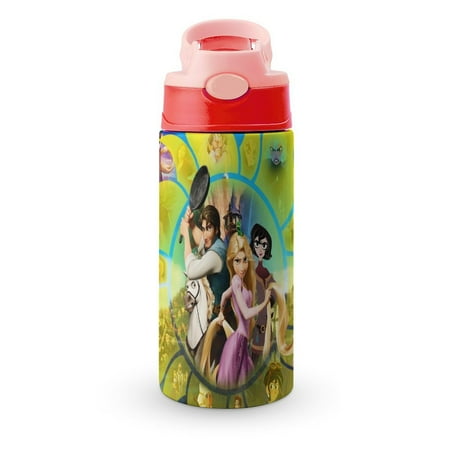 

Rapunzel Small Water Bottle for Kid 12oz Insulated Bottles with Straw Lid Stainless Steel Tumbler Vacuum Cup Thermal Bottles