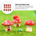 thumbnail image 4 of 12 Pcs Tiny Mushrooms Mini Figurine Bulk Crafts Model Figurines Micro Resin Moss Landscape, 4 of 6