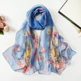 thumbnail image 1 of Foulards Légers Mode à Imprimé de Fleurs Foulard Portefeuille en Coton pour Femmes, 1 of 5