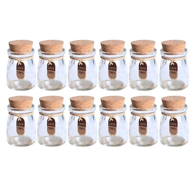 12 tarros de cristal para regalos.
