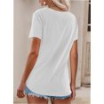 thumbnail image 3 of Women's Classic Fit T Shirts Short Sleeve V Neck Casual Tee Shirt Summer Tops, 3 of 4