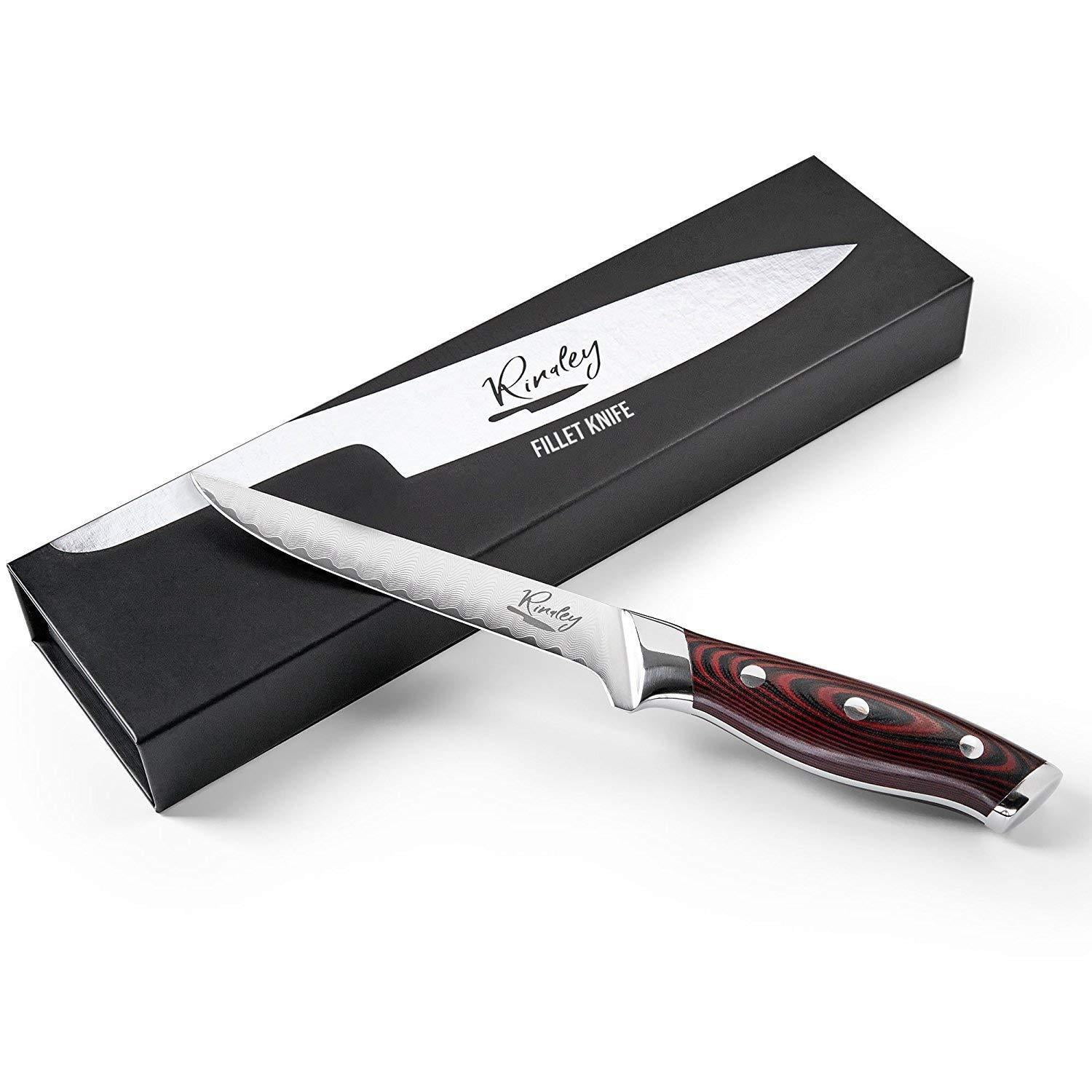 6 Inch Fillet Knife by Rivaley Boning Knife Damascus steel blade