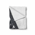 thumbnail image 2 of Saying Soft Flannel Fleece Throw Blanket, Grungy Vintage Snowy Mountain Tops Illustration with Blizzard Effects, Cozy Plush for Indoor and Outdoor Use, 50" x 70", Grey White, by Ambesonne, 2 of 6