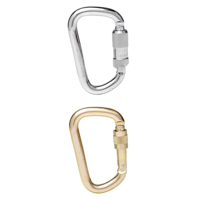 2 piezas mosquetón de escalada DYNWAVEMX acero 45kn bloqueo de tornillo