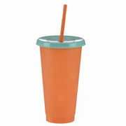 ENJOYW 700ml Straw Bottle Eco-friendly Fixed Ring Design PP Changing Water Cup for Home Water Cup