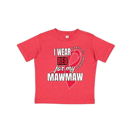 

Inktastic Sickle Cell Awareness I Wear Red For My Mawmaw Gift Toddler Boy or Toddler Girl T-Shirt