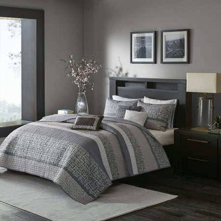 Home Essence Harmony 6PC Woven Jacquard Quilted Coverlet Bedding Set