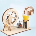 thumbnail image 4 of Wooden Hand Cranked Power Generator Scientific Experiment Crank Light Bulb Science for Boy Girls, 4 of 9