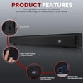 thumbnail image 6 of Pyle Home Theater Soundbar Speaker - Wave Base Streaming Tabletop Stand Mount TV Digital System with AUX/Digital Optical Audio Connector Jacks/USB Port, HDMI /ARC, Full Sound Reproduction, 6 of 7