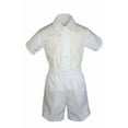 thumbnail image 2 of Baby Boys Toddler Formal Vest Shorts Suit Satin Vest Bow Tie 5pc White Set S-4T, 2 of 3
