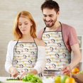 thumbnail image 5 of Beige Cow Flower Pattern Apron-Garden Aprons for Women with Pockets-Cotton Linen Waterproof Kitchen Cooking Gardening Aprons Adjustable for Kitchen,Cooking,BBQ and Salon 33x27 Inch, 5 of 7