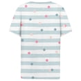 thumbnail image 4 of T Shirts For Women Striped Print Button V Neck Loose Comfortable Short Sleeved T Shirt, 4 of 5