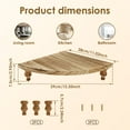 thumbnail image 2 of Grace Wood Corner Counter Shelf Rustic Pedestal Stand Farmhouse Style Corner Shelf Decorative Wood Tray Riser for Kitchen Bathroom Counter Table Decor, 2 of 11
