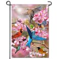 thumbnail image 1 of ANLEY Drapeau Décoratif de Jardin Printanier Premium Double Face, Drapeaux de Bienvenue pour Fleurs et Oiseaux - 18 x 12,5 Pouces, 1 of 7