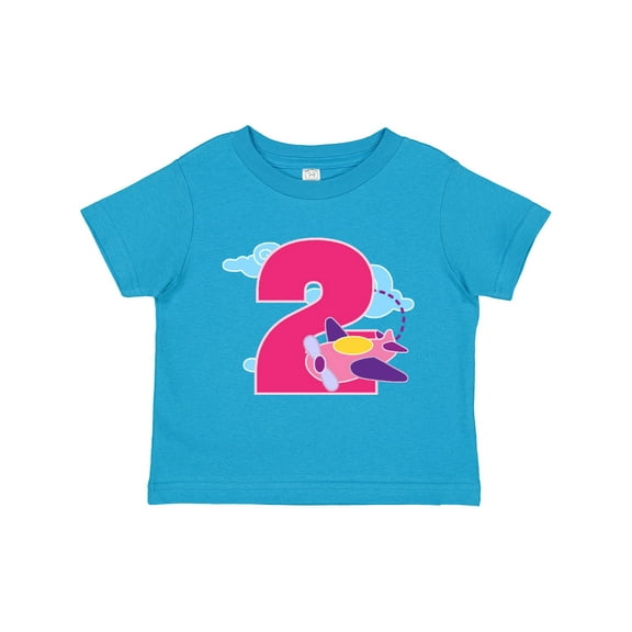 Inktastic 2nd Birthday Airplane Girls Pilot 2 Year Old Girls Toddler T-Shirt