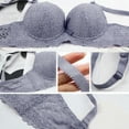 thumbnail image 5 of 1PC Bras for Women with Underwire Womens Bra Womens Underwire Bra Women Push Up Bra Womans Bras Everyday Bras for Women Dark Gray XXL, 5 of 6