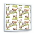 thumbnail image 3 of Designart 'Lambs and Lamas On A Green Meadow' Farmhouse Framed Canvas Wall Art Print, 3 of 5