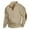 01#Khaki, variant on Dwelliawo Mens Sweater Knitted Long Sleeve Quater Button Vintage Stand Collar Sweater Elbow Patches Fall Winter Pullover White 2XL