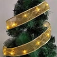 thumbnail image 1 of Xihbxyly Luces Led Navideñas de Cinta, Diseño de Lazo Decorativo, Encaje Dorado Luminoso, Decoración Navideña para Interiores y Exteriores, Regalo para Árbol de Navidad de Boda, 200 Cm de Largo, 1 of 2