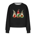 thumbnail image 4 of IROINNID Women's Long Sleeve Sweatshirt Round Neck Mid-Length Loose Christmas Print Pullover Sweater, Black, 4 of 4