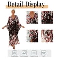 thumbnail image 5 of Cuteduck Women's Dress Summer Long Sleeve V-Neck Loose Flowing Print Bohemian Maxi Dress Free Size, 5 of 9