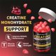 thumbnail image 3 of Gomitas de monohidrato de creatina Nutravita para hombres y mujeres: 5 g de monohidrato de creatina por porción, sin azúcar, veganas, sabor a arándano, 120 unidades, 3 of 5