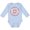 AE-Light Blue, variant on Inktastic Pink Donut, Donut Frosting, Donut Icing, Glaze Boys or Girls Long Sleeve Baby Bodysuit