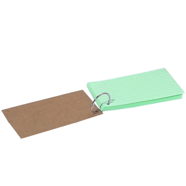 MOQIN 100PCS Colored Index Cards 3x5 Inches Flash Cards with Ring Lined On Both Side Notecards Ruled Study Card Flashcards Heavy Note Cards for Studying Learning School