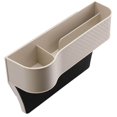 thumbnail image 4 of Car Seat Gap Filler Organizer High Performance with Seat Storage Box Center Cup Holder Beige Left, 4 of 9