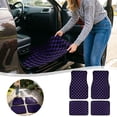 thumbnail image 2 of Car Interior Accessory Floor Mats 4 Piece Racing Checkered Design Non Backing for Cars Trucks and SUVs Vehicle Interior 4PCS, 2 of 4