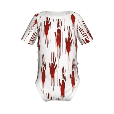 

Gaeub Bloody Hand 1 Print Infant Climbing Onesie Toddler Outfit Newborn Baby Bodysuit Baby Boy Girl Clothes -6 Months