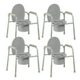 thumbnail image 4 of McKesson Steel Bathroom Commode Chair with Fixed Arms, 350-lb Weight Capacity, 4 Ct, 4 of 9