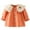 Orange, variant on Odeerbi Toddler Girls Trench Coat Peter Pan Collar Jacket Small Cardigan Fashion Cute Windbreaker Long Sleeve Round Neck Outerwear Top Green