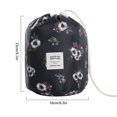 thumbnail image 4 of Drawstring Cosmetic Organizer Adjustable Cosmetic Bag Portable Travel Pouch Large Capacity Cosmetic Bag Makeup Bag, 4 of 8