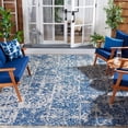 thumbnail image 3 of Safavieh Courtyard Taegan Floral Indoor/Outdoor Area Rug, Navy/Gray, 8' x 11', 3 of 10