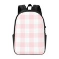 thumbnail image 2 of YFYANG 17" Laptop Backpack, Pink Plaid Pattern Fashion Travel Work Backpack with USB and Headphone Cable Interface for Men and Women, 2 of 8