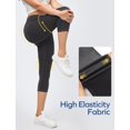 thumbnail image 3 of Capri Jeggings Ewedoos de mezclilla elástica de cintura alta, gris, para mujer, 3 of 6