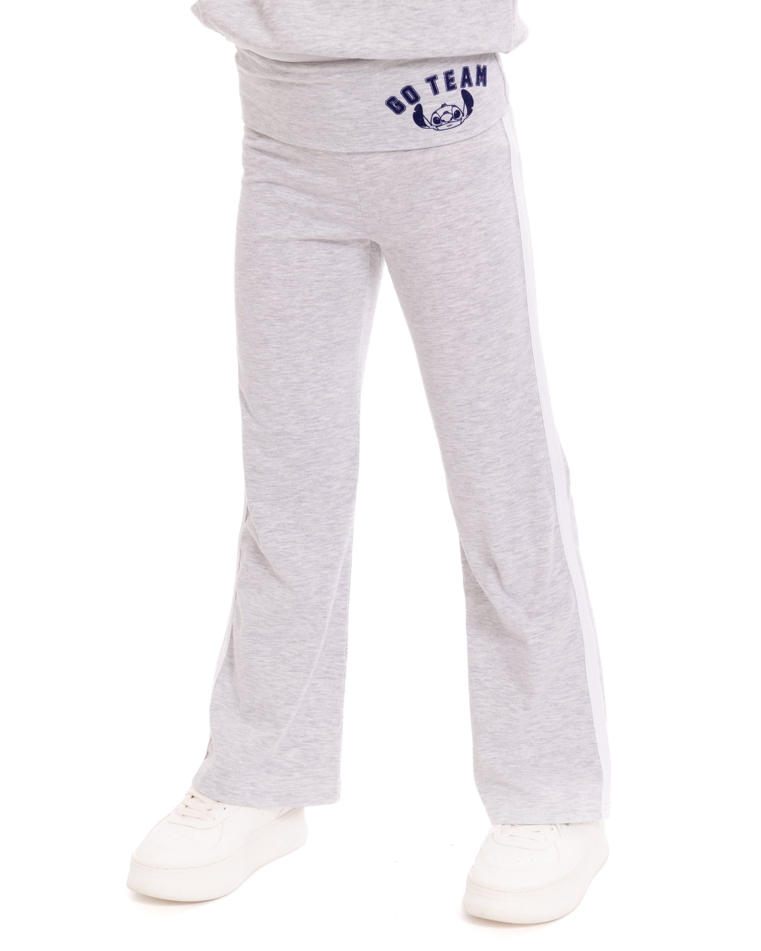 Stitch Girls' Varsity Graphic Flare Leggings with Foldover Waist, Sizes 4-19