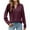Wine, variant on Ahuyic Womens Plus Size Top, Casual Long Sleeve Blouse For Autumns And Winter, Womens Long Sleeve Solid Color Crewneck Casual Top Pullover T-shirt
