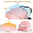 thumbnail image 6 of LINLUX 2 in 1 Baby Stroller w/ Diaper Bag & Big Wheel, Infant Pushchair, 23 Pounds, Pink, 6 of 7