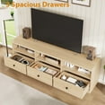 thumbnail image 3 of QinaQin Mueble para TV de 70 pulgadas para pantallas de 65, 70 o 75, centro de entretenimiento con cajón y repisas abiertas, ideal para sala o recámara, 3 of 8