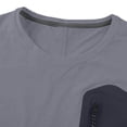 thumbnail image 6 of BVnarty Men's Solid Zipper Pocket Crew Neck Short Sleeve T‑Shirt, Quick‑Dry Outdoor Casual Workout Tops Gray XXXL, 6 of 8