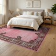 thumbnail image 3 of ODIKA Pink Spotted Leopard Abstract Glam Rosette Lattice Frame Print for Queen Size Bedroom, Under Bed, Master Suite, Foldable Easy Care, 3 of 7