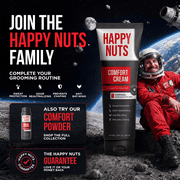 Happy Nuts Comfort Cream, Anti Chafing Relief Deodorant for Men, Original 3.4 fl oz