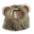 thumbnail image 3 of Pet Halloween Costume, Lion Mane Hat for Kittens Puppy Dogs Adjustable Fancy Lion Hair Christmas Easter Party Activity, Brown, M, 3 of 12