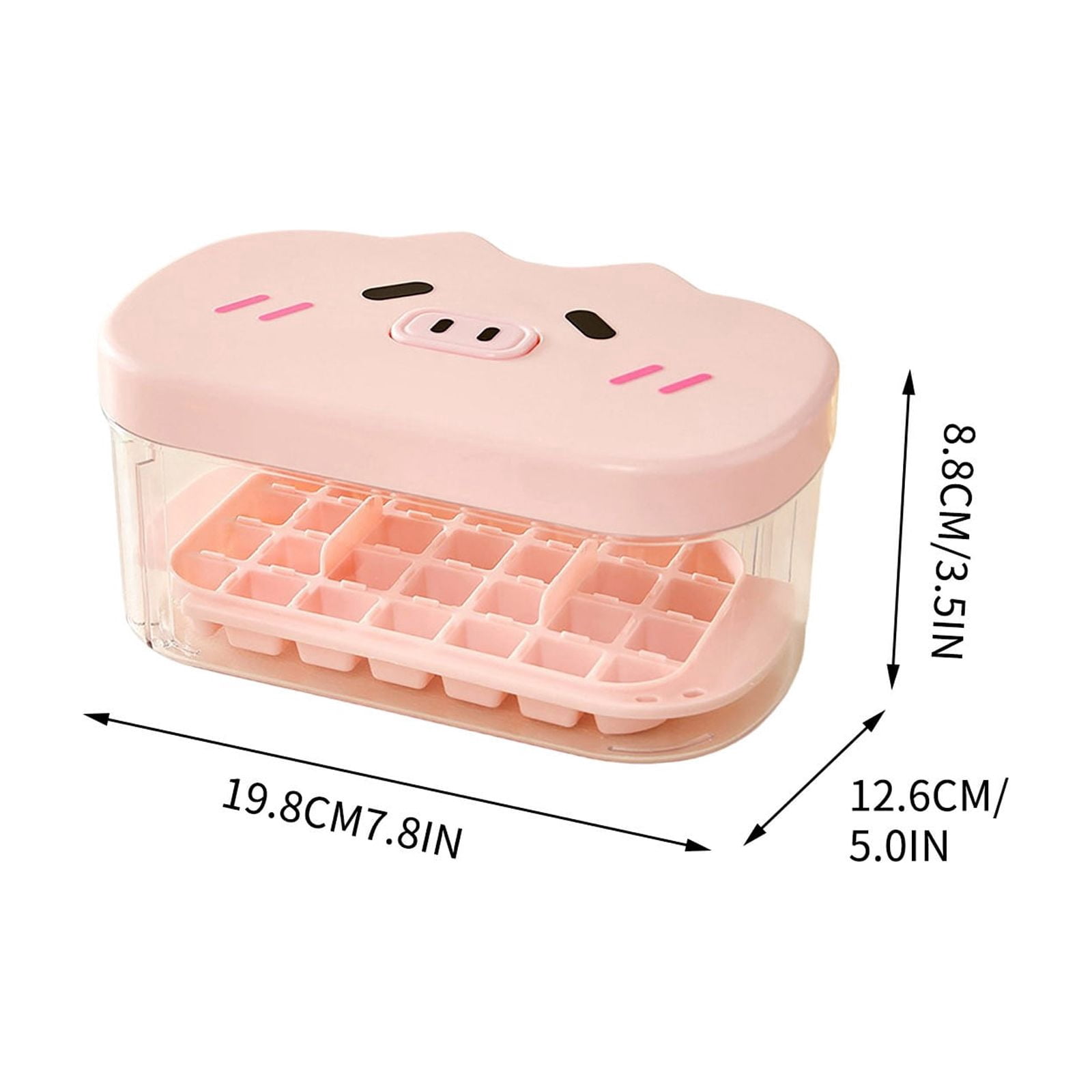 SSZMDLB 3Pcs Cartoon Pig Ice Tray, One-Press Silicone Ice Maker , Easy Release Ice Maker for Kitchen Freezer, Cute Animal Shape Ice Maker Tray for Party Drinks