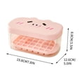 thumbnail image 3 of Bandeja para cubitos de hielo con forma de cerdito y molde de silicona a presión: un solo botón para extraer fácilmente el hielo, silicona de grado alimenticio, incluye pala para hielo, divertida, 3 of 6