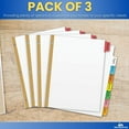 thumbnail image 5 of 1InTheOffice Binder Dividers With Tabs, Big Tab Write & Erase Durable Plastic Dividers, 8 Colored Tabs, 3 Sets, 5 of 7