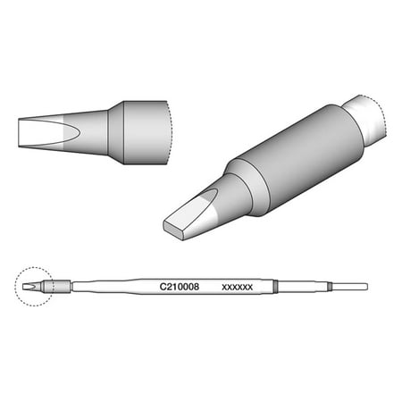 

LzerLyh Tools C210-008 - C210 Series Cartridge - Chisel - 1.3 mm x 0.6 mm
