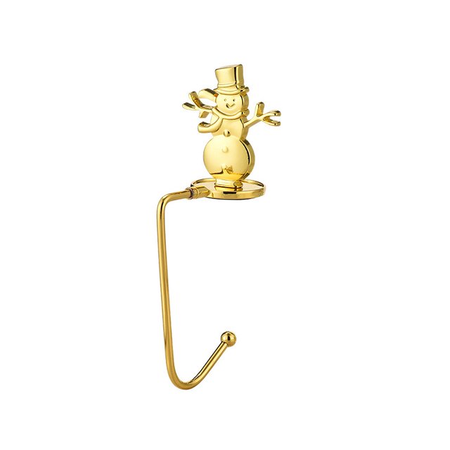 tredstone Noël Chaussette Cintre Atmosphères Thématiques Noël Cheminée Crochet Réutilisable Personnalisé Escalier Rack Placage Bas Titulaire Clip Or Bonhomme de Neige